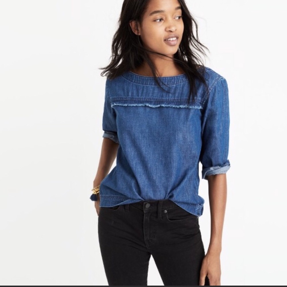 Women's Blue Denim Top